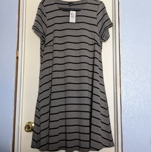 Torrid Black/Grey Jersey Dress - Size 1